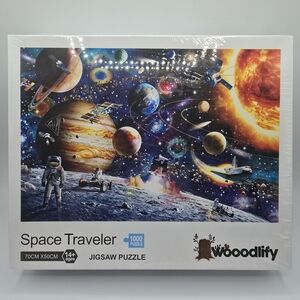 NIB, Sealed, 1000 Pc Space Traveler Jigsaw Puzzle Stars Solar System Astronaut